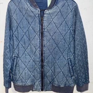 Lightly Quilted Denim Jacket